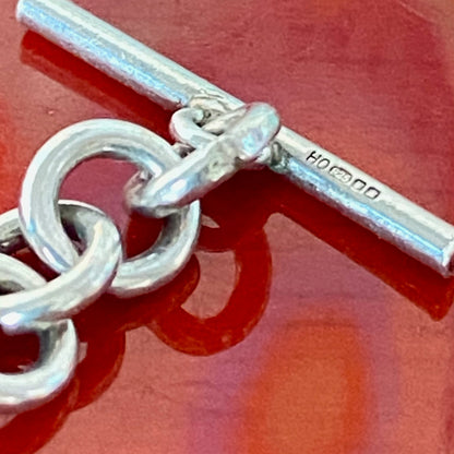 Sure T bar Hot Diamonds Necklace with a Solid Sterling Silver Heart with a Diamond. 26g. 40cm in Length