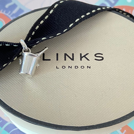 Preloved Links of London  Sterling Silver Champagne Bucket Charm minor wear