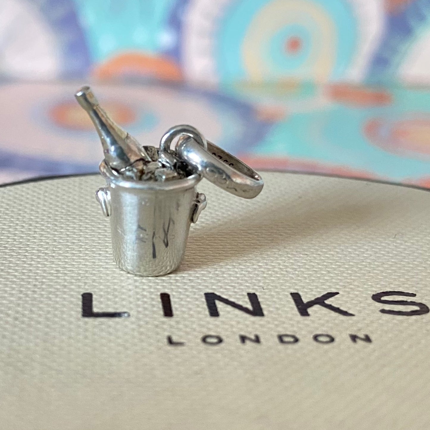 Preloved Links of London  Sterling Silver Champagne Bucket Charm minor wear