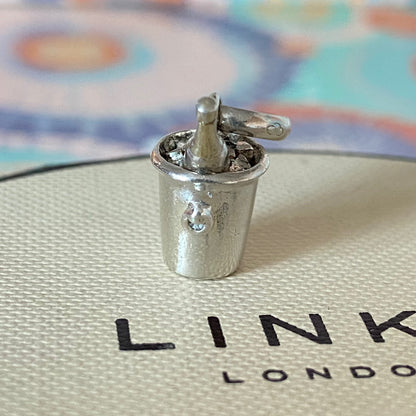 Preloved Links of London  Sterling Silver Champagne Bucket Charm minor wear