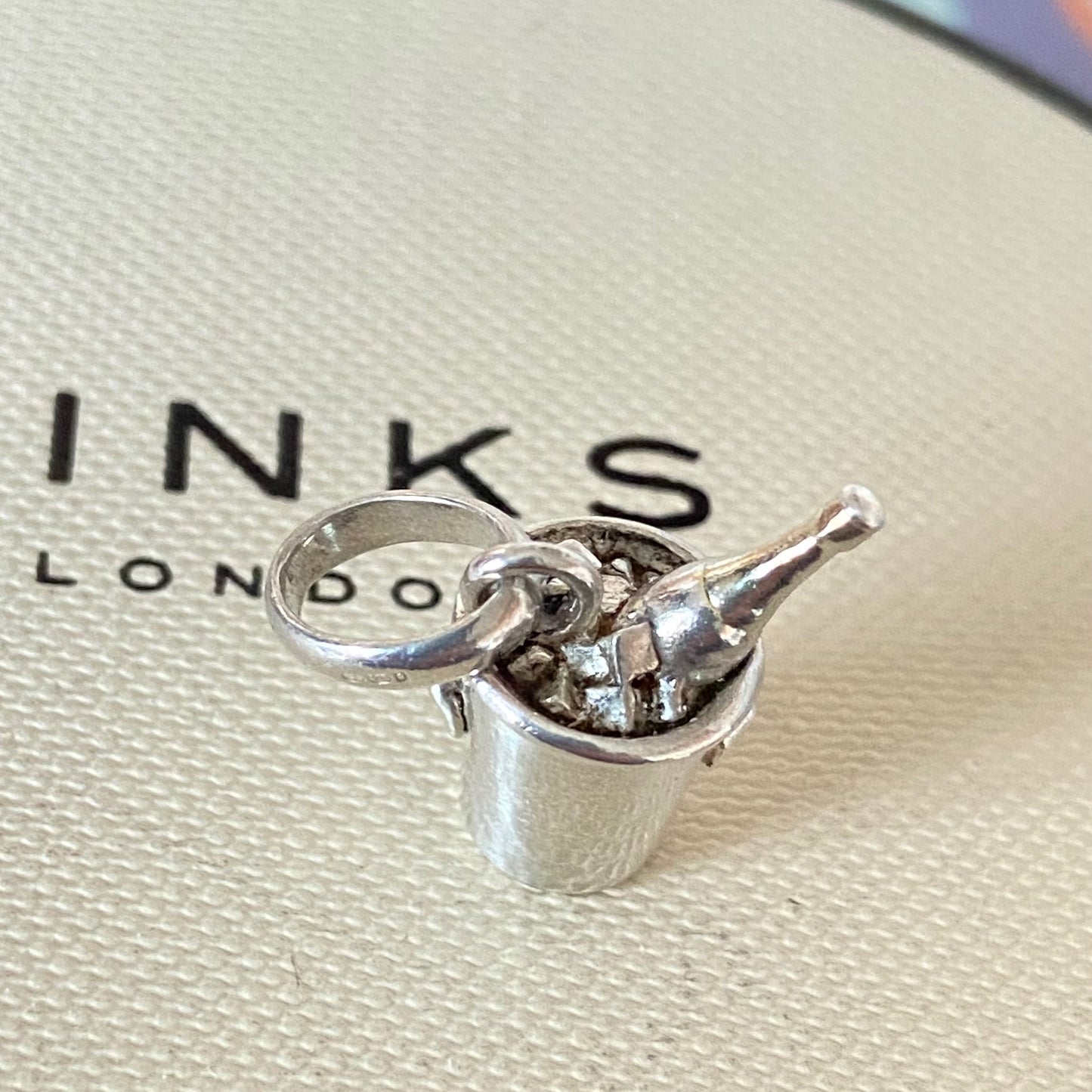 Preloved Links of London  Sterling Silver Champagne Bucket Charm minor wear