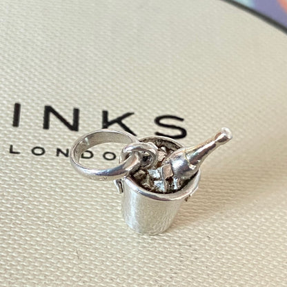 Preloved Links of London  Sterling Silver Champagne Bucket Charm minor wear