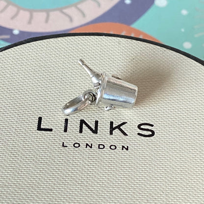 Preloved Links of London  Sterling Silver Champagne Bucket Charm minor wear