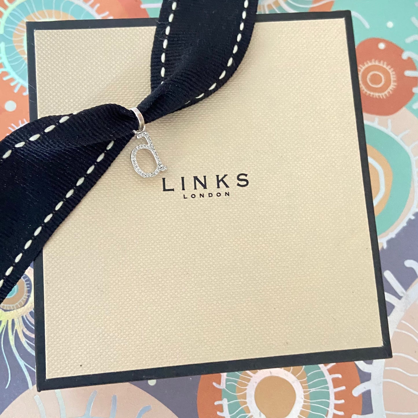 Links of London Alphabet Letter d Charm with Pavé Diamonds