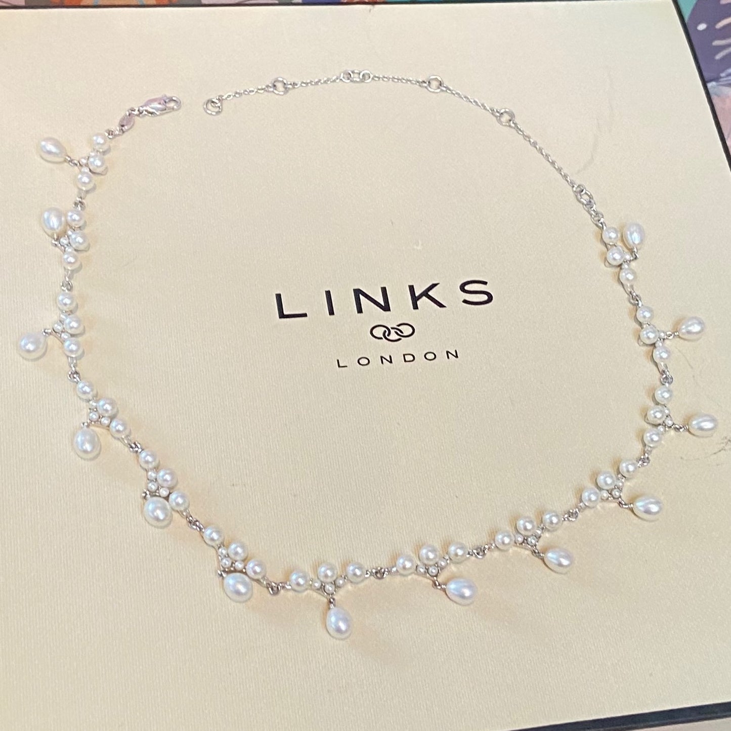 Links of London Silver and pearl Orbs Caraibes Choker
