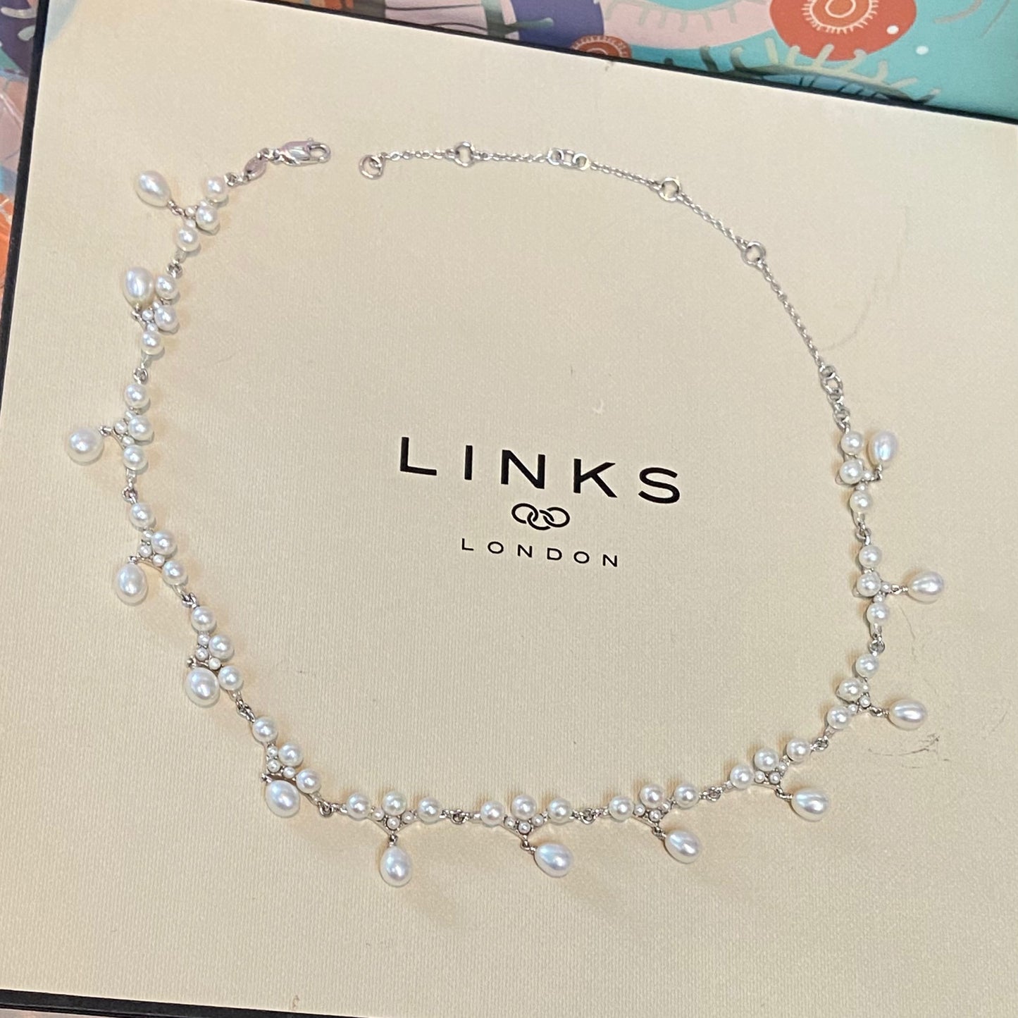 Links of London Silver and pearl Orbs Caraibes Choker