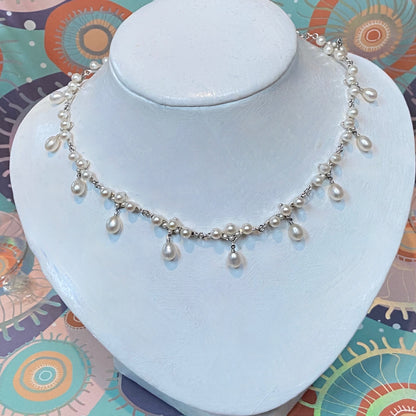 Links of London Silver and pearl Orbs Caraibes Choker