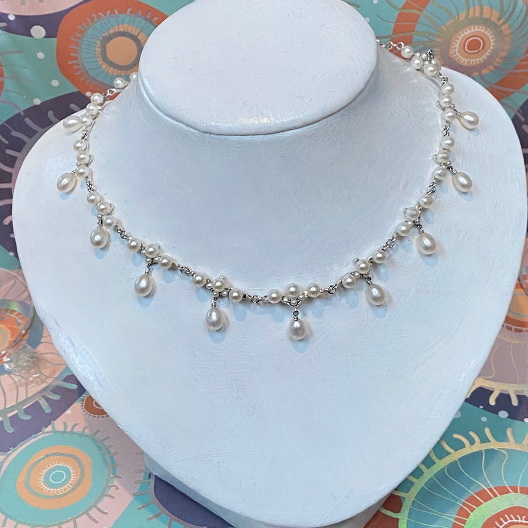 Links of London Sterling Silver and pearl Orbs Caraibes Choker