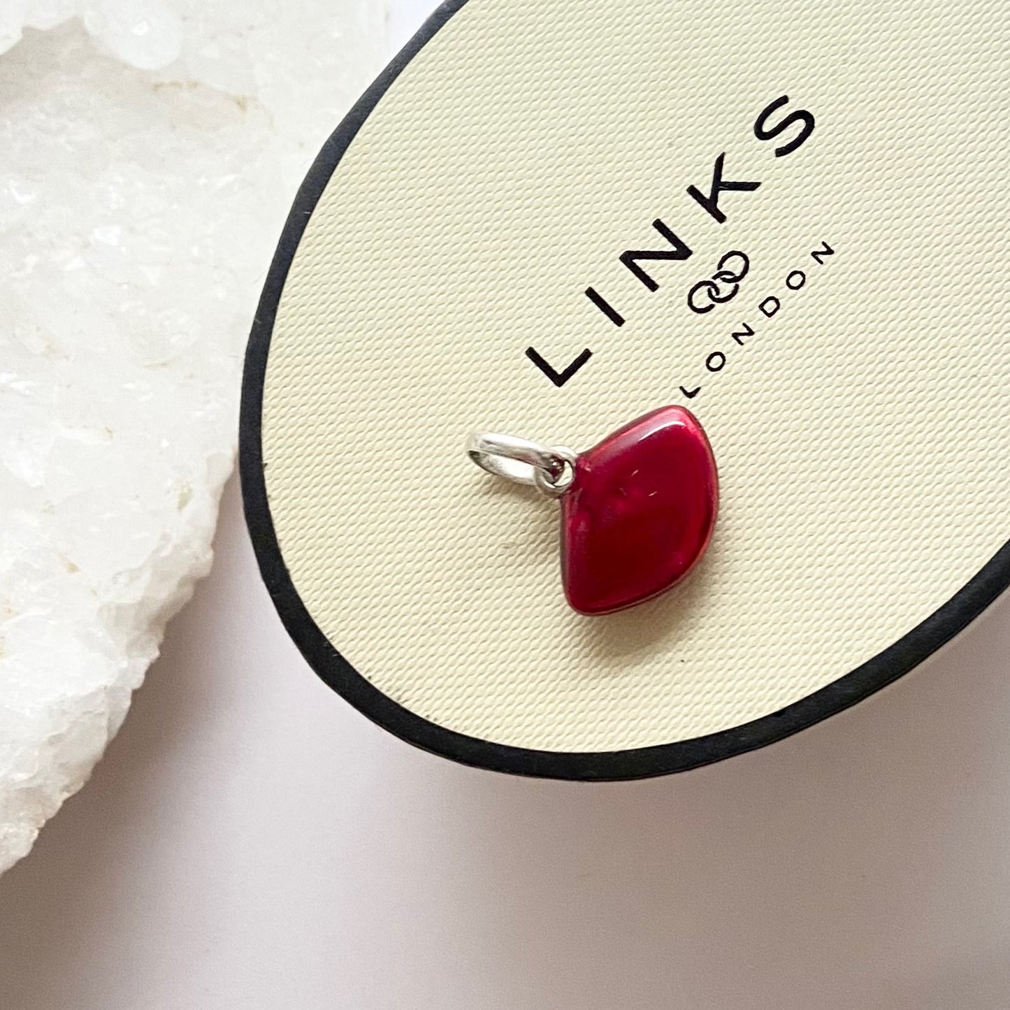 Links of London Large Red Enamel Lips Charm
