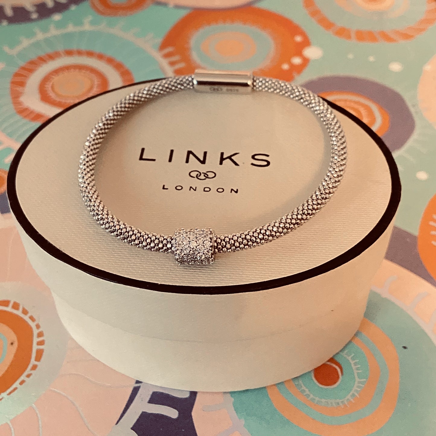 Links of London Silver Star Dust Bead Bracelet – 18.7 cm end to end Medium