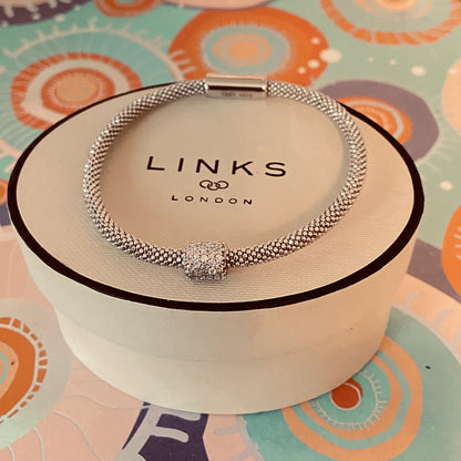 Links of London Silver Star Dust Bead Bracelet – 18.7 cm end to end Medium