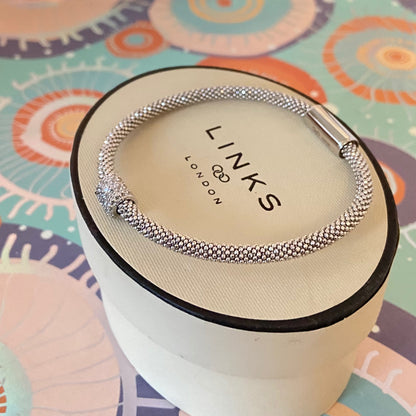 Links of London Silver Star Dust Bead Bracelet – 18.7 cm end to end Medium