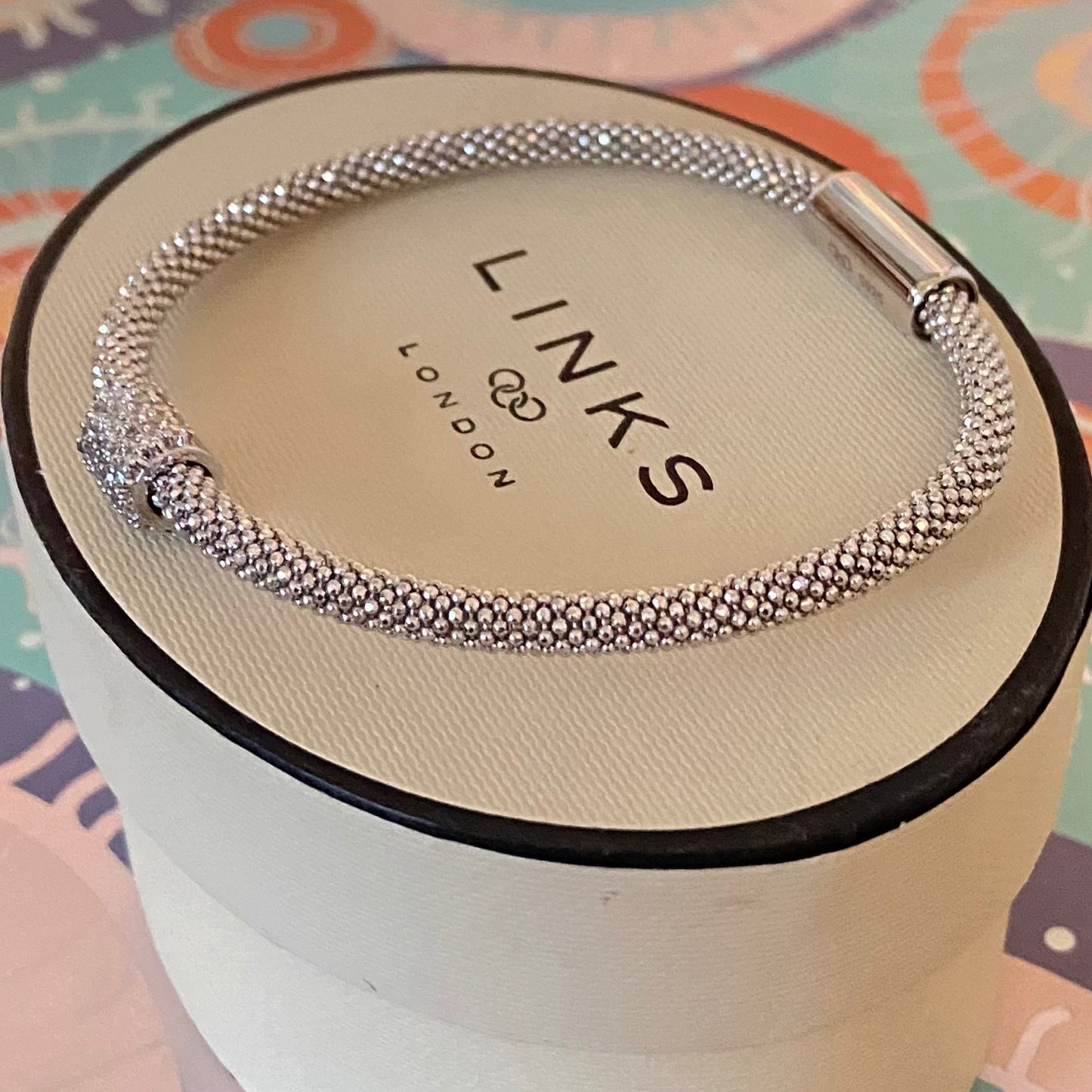 Links of London Silver Star Dust Bead Bracelet – 18.7 cm end to end Medium