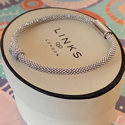 Links of London Silver Star Dust Bead Bracelet – 18.7 cm end to end Medium
