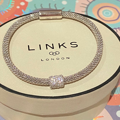 Links of London Silver Star Dust Bead Bracelet – 18.7 cm end to end Medium