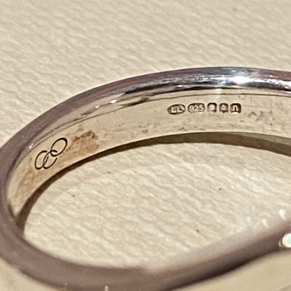 Links of London Silver Entwine white Sapphire Pave Ring