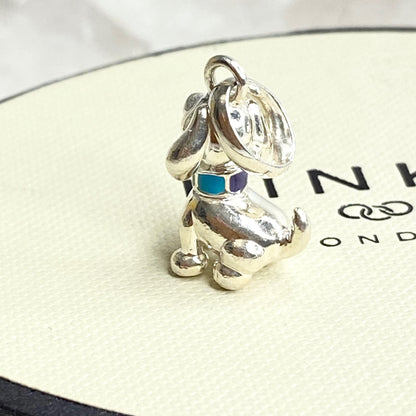 Links of London Happy Dog Charm with a Colourful Collar Charm