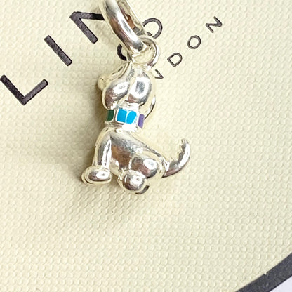 Links of London Happy Dog Charm with a Colourful Collar Charm