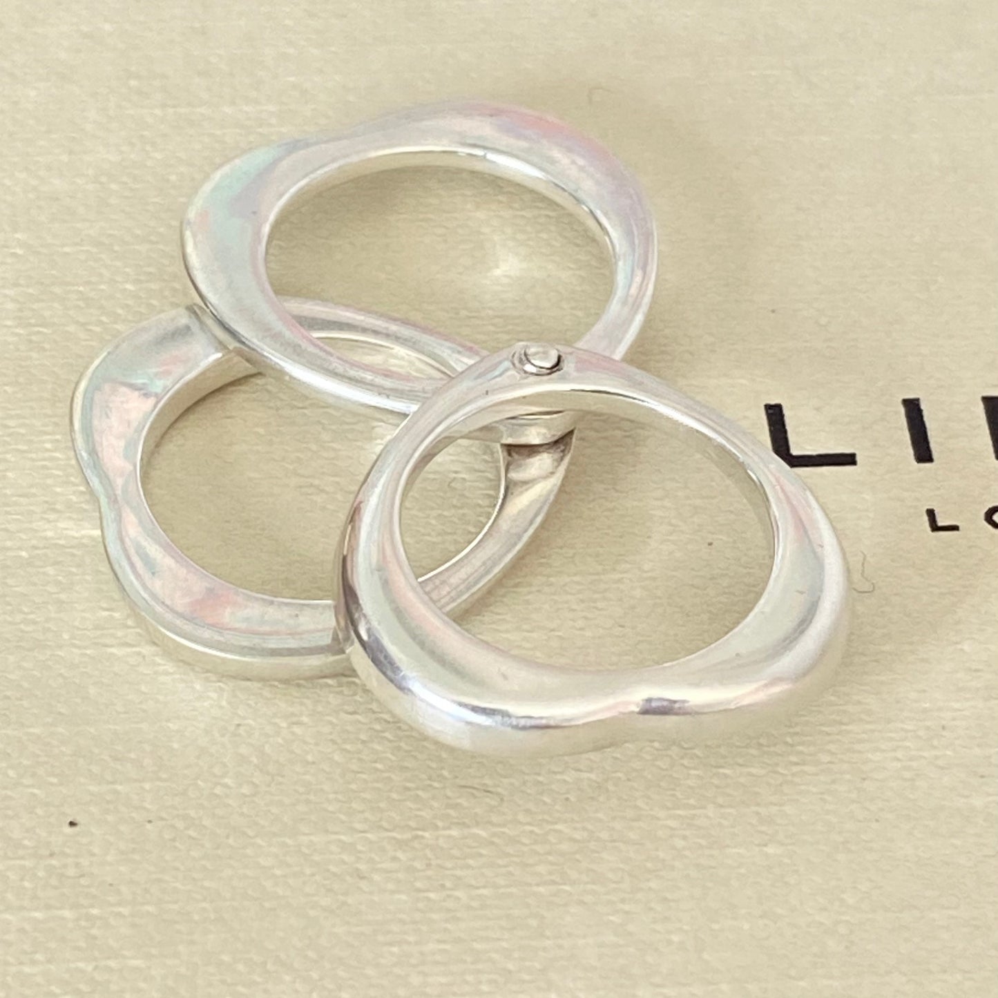 Links of London Silver Love Note Heart Ring Size N