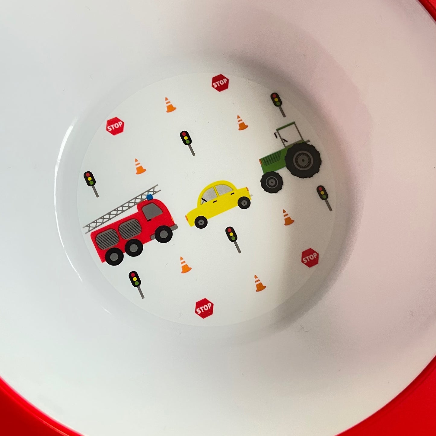 Reusable Bowl featuring Cars and Trucks design
