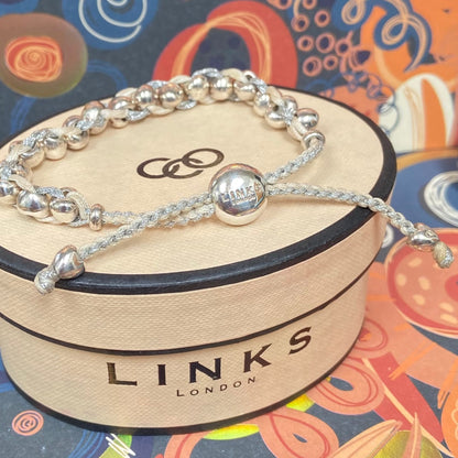 Links of London Heart Sterling Silver Bead Friendship Bracelet