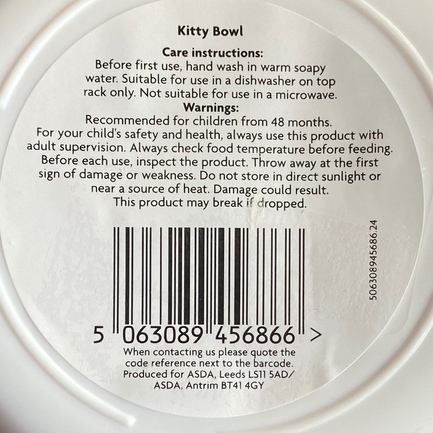 Reusable Bowl featuring Kitty design