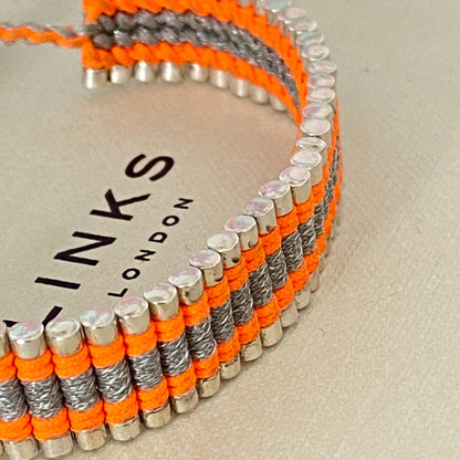 Links of London  Orange and Grey Friendship Bracelet