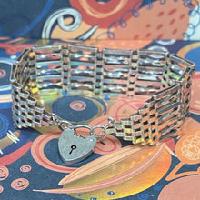 Load image into Gallery viewer, Sterling Silver 7 Gate Vintage Bracelet Stamped 925
