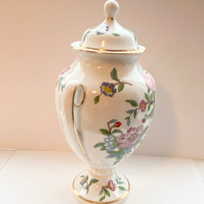 Aynsley Vintage Fine Bone China, Pembroke Design lidded vase in Perfect Condition