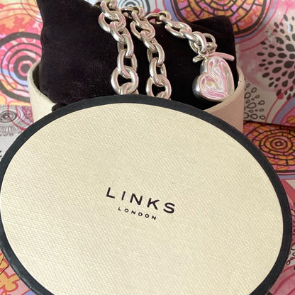 Signature Links of London Necklace Silver Heart. 43.5cm