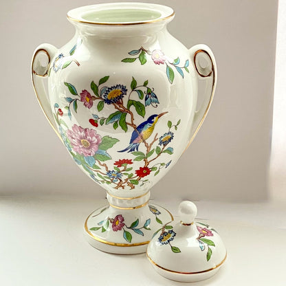 Aynsley Vintage Fine Bone China, Pembroke Design lidded vase in Perfect Condition
