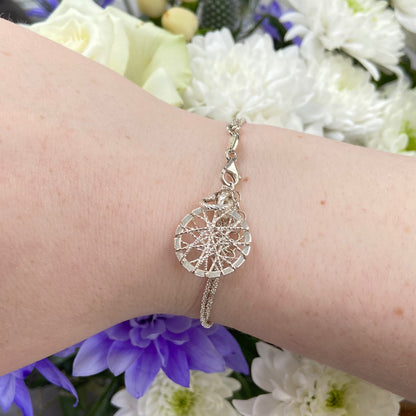 Links of London Authentic Sterling Silver Dream Catcher Bracelet - 19cm