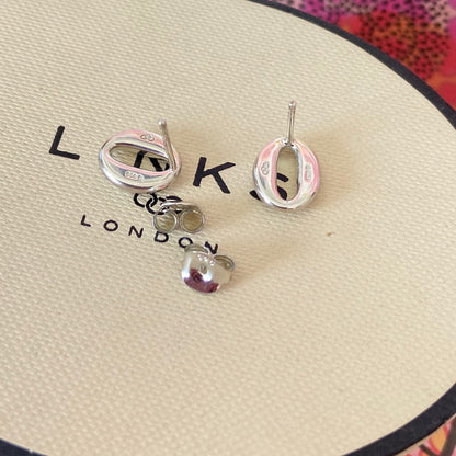 Links of London classic Sterling Silver Oval Stud Earrings.