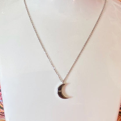 Links of London White Sapphire Moon Crescent Necklace