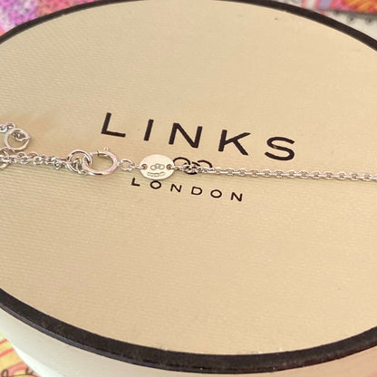 Links of London White Sapphire Moon Crescent Necklace