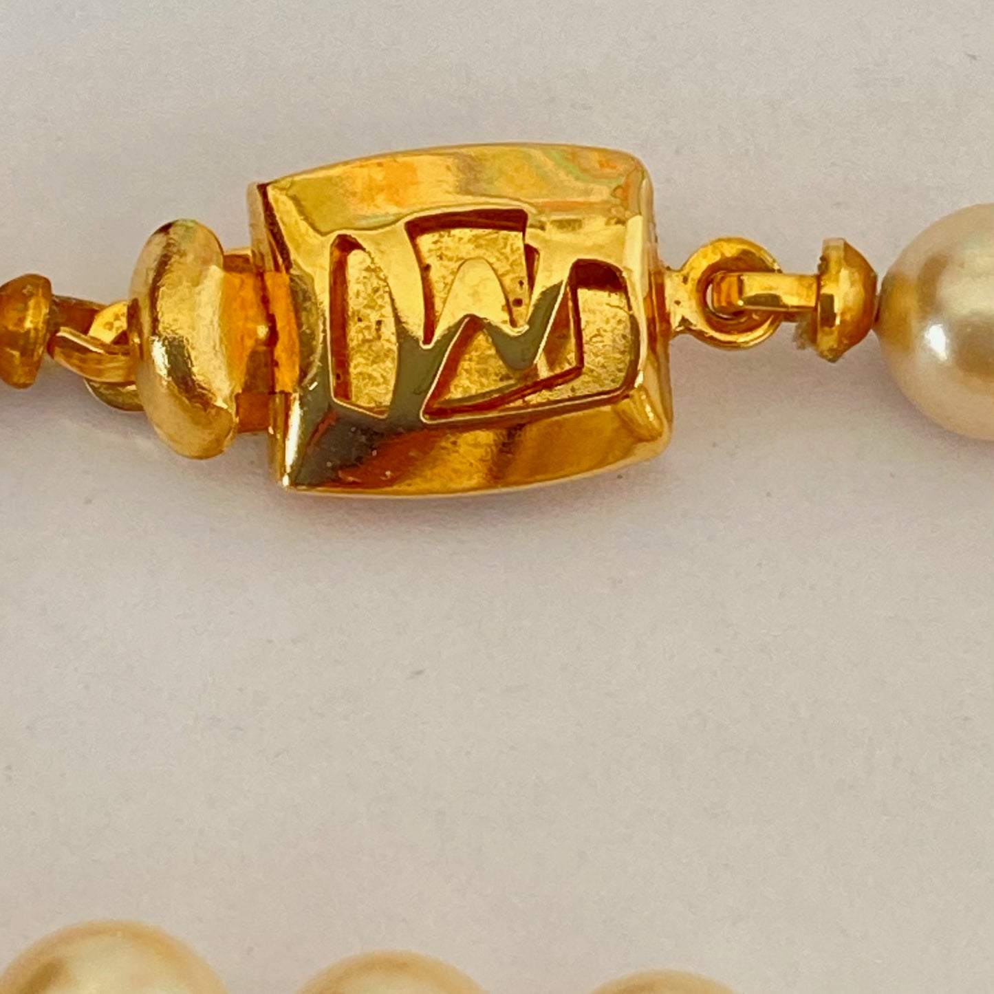 Monet single row faux pearls, vintage costume jewellery