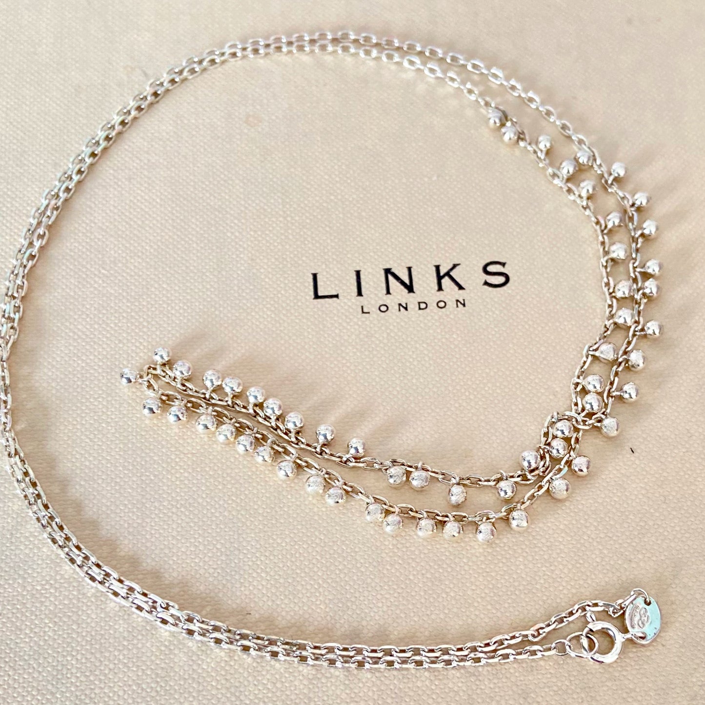 Rare Sterling Silver Links of London Bubble Necklace. New!