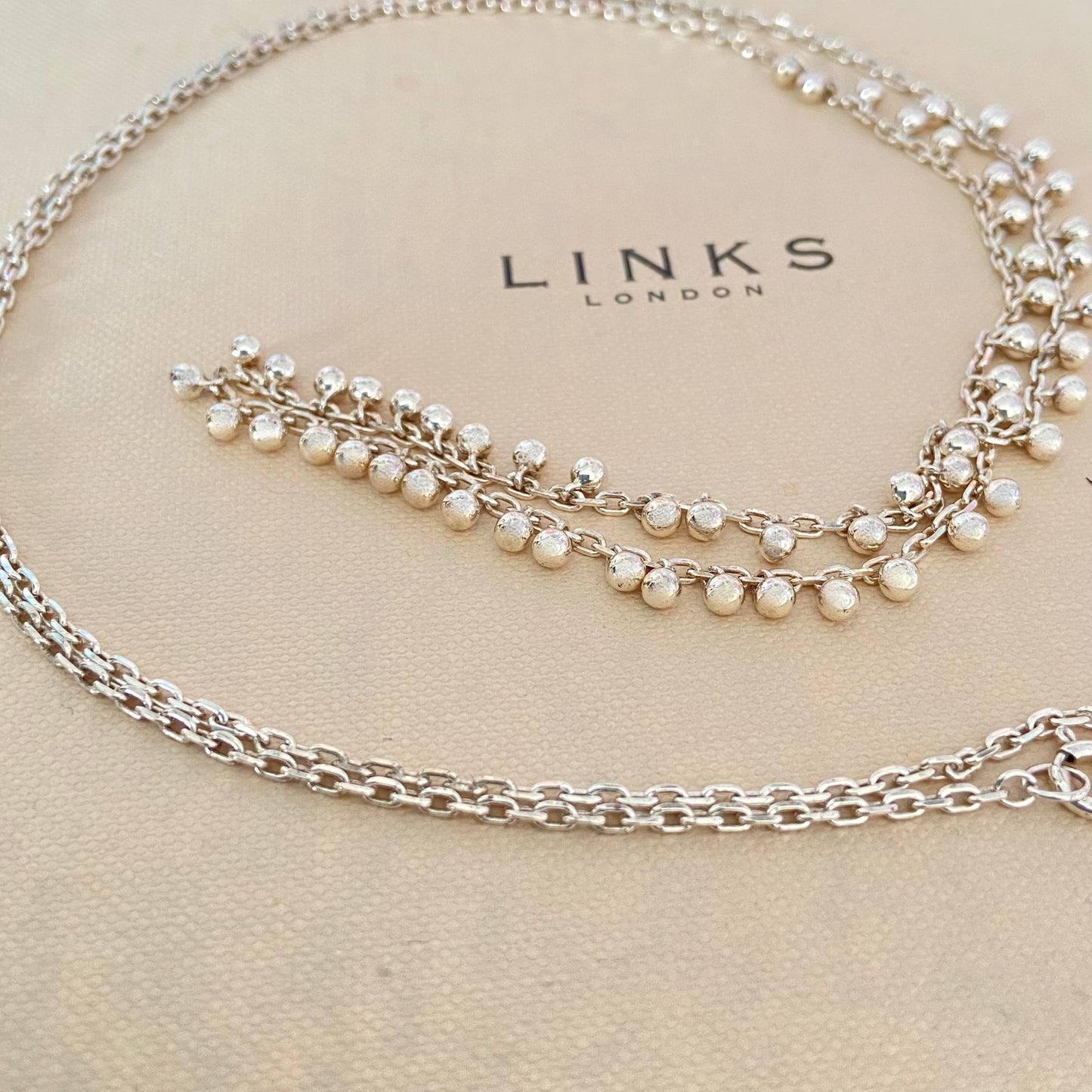 Rare Sterling Silver Links of London Bubble Necklace. New!