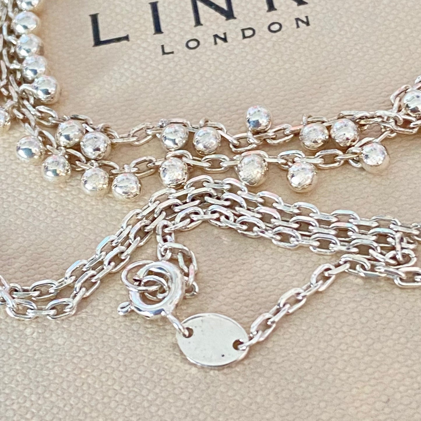 Rare Sterling Silver Links of London Bubble Necklace. New!