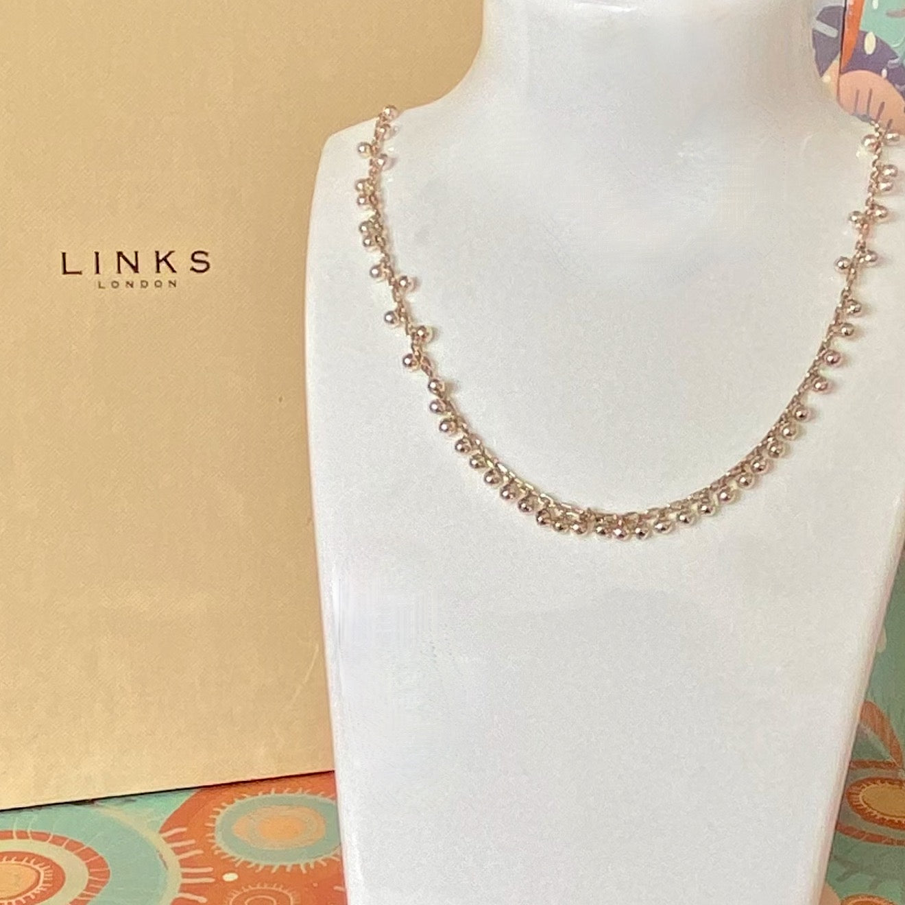 Rare Sterling Silver Links of London Bubble Necklace. New!