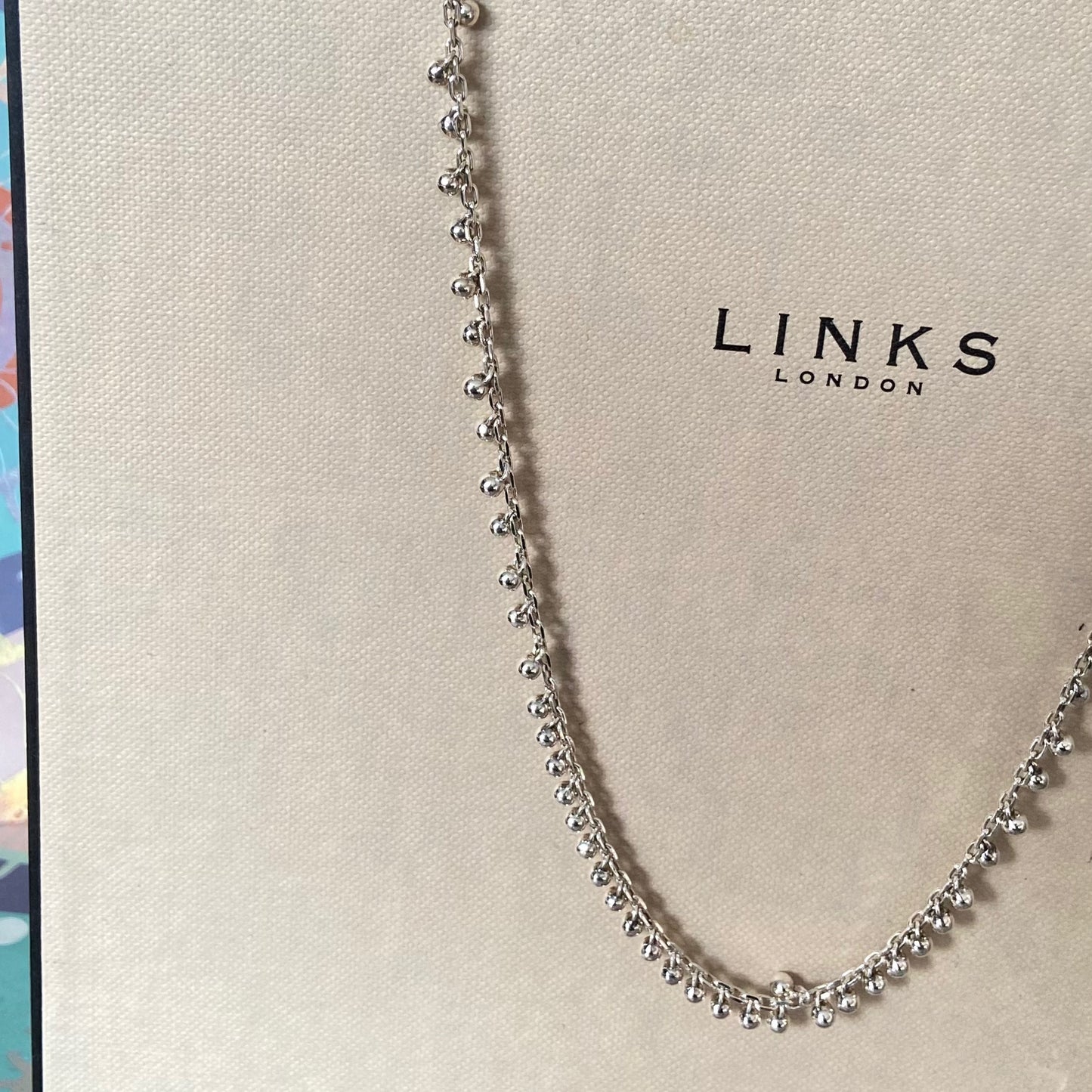 Rare Sterling Silver Links of London Bubble Necklace. New!