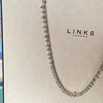 Rare Sterling Silver Links of London Bubble Necklace. New!