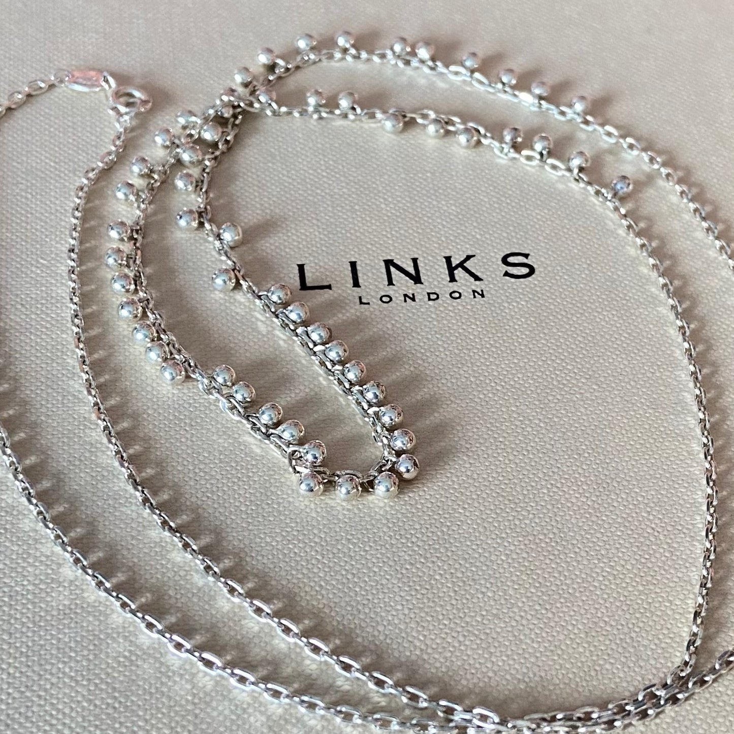 Rare Sterling Silver Links of London Bubble Necklace. New!