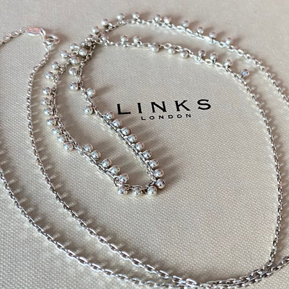 Rare Sterling Silver Links of London Bubble Necklace. New!