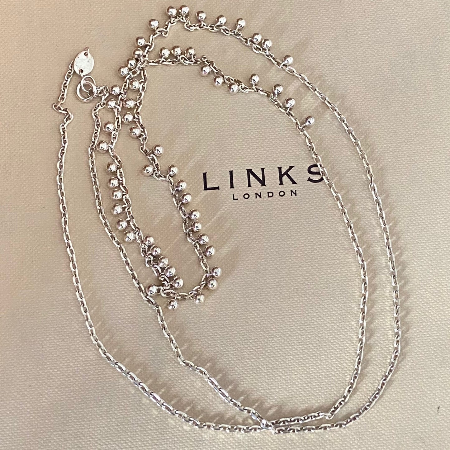 Rare Sterling Silver Links of London Bubble Necklace. New!