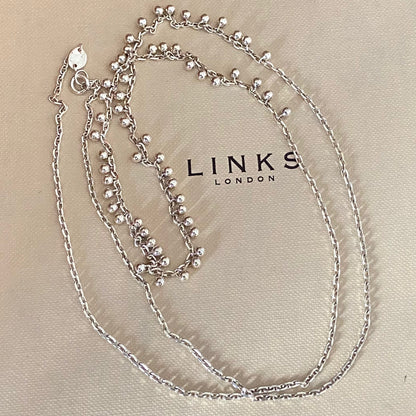 Rare Sterling Silver Links of London Bubble Necklace. New!