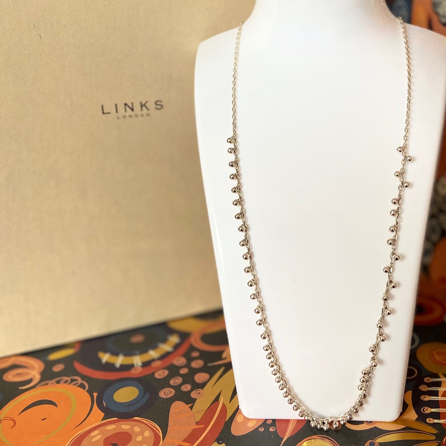 Rare Sterling Silver Links of London Bubble Necklace. New!