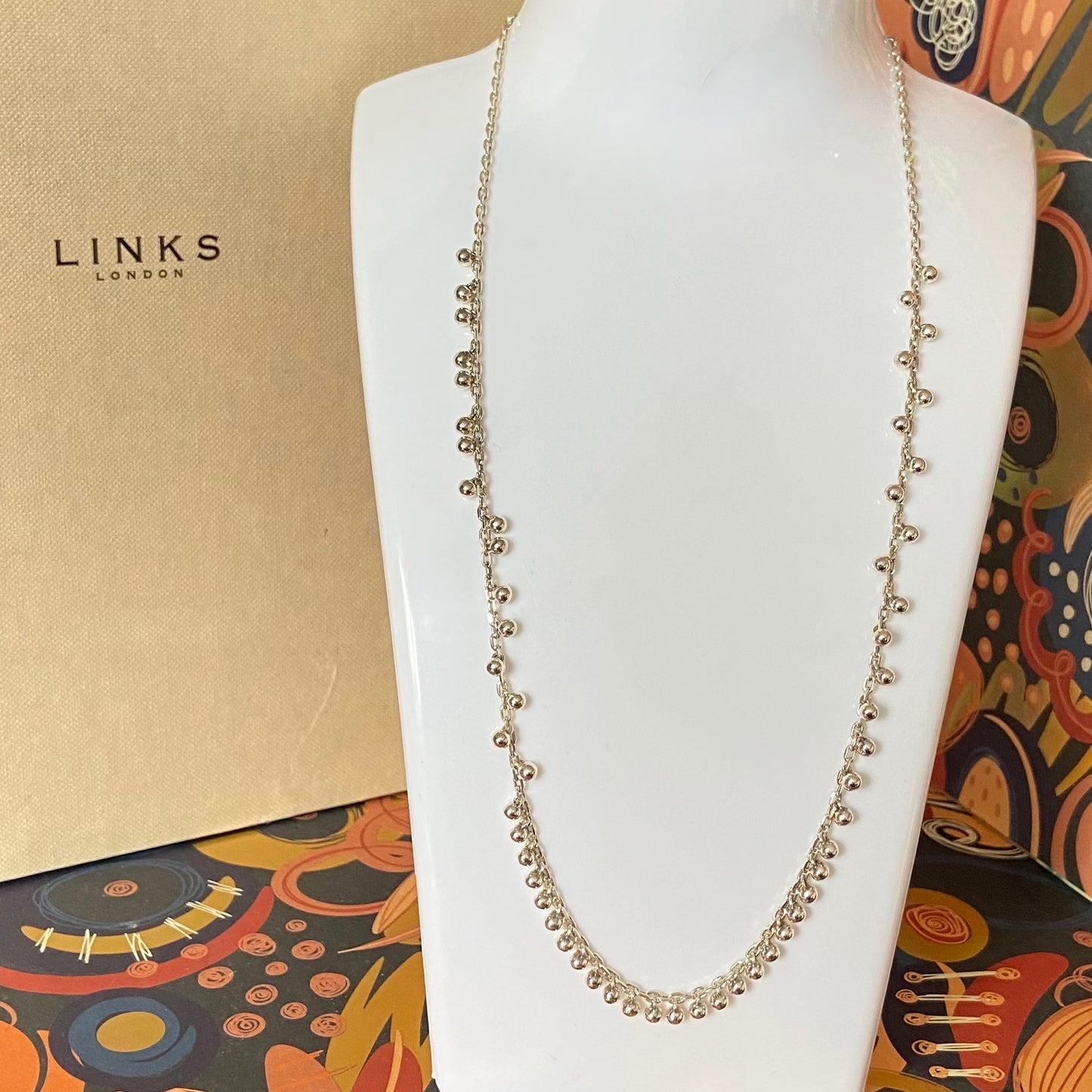 Rare Sterling Silver Links of London Bubble Necklace. New!