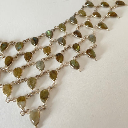 Labradorite tear drop necklace
