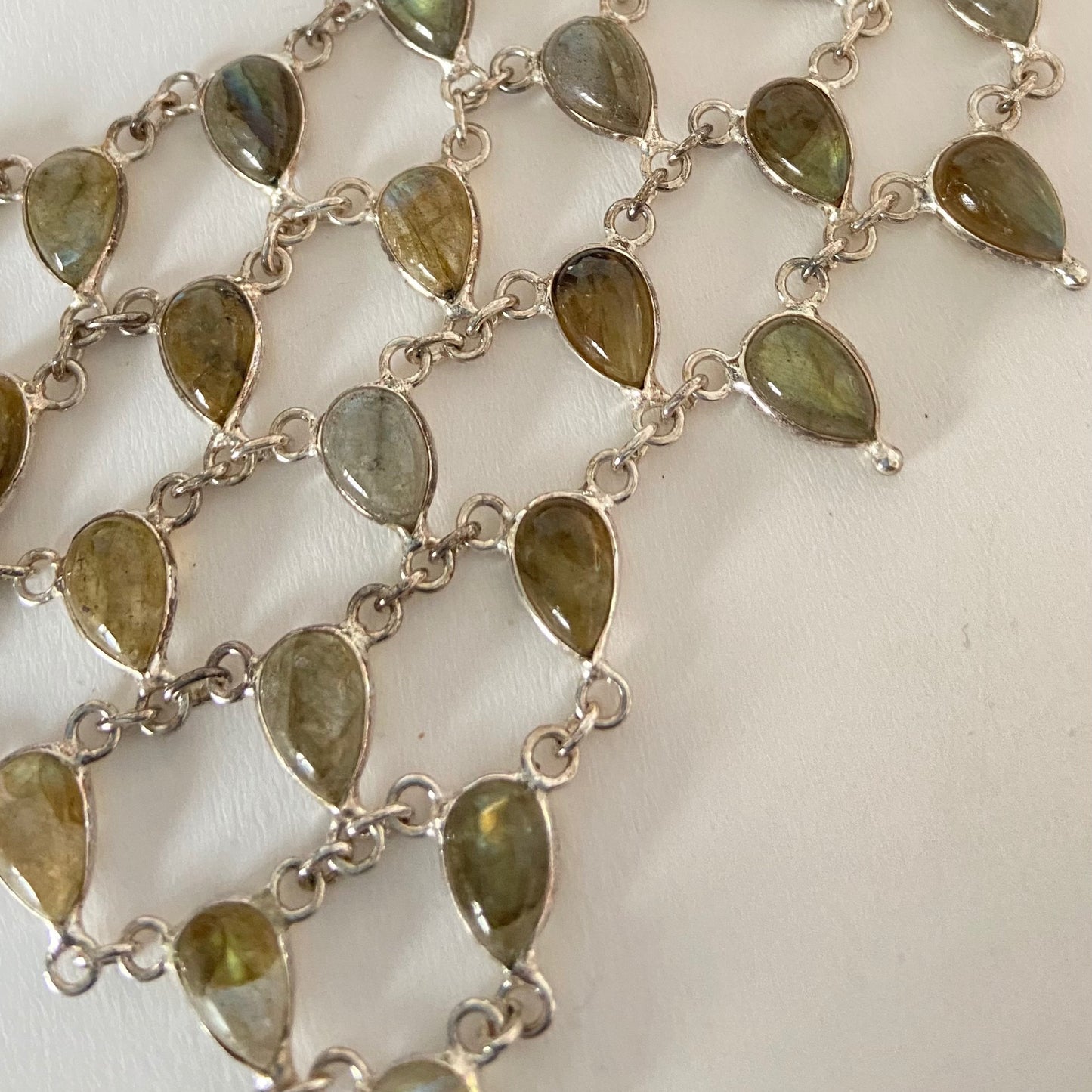 Labradorite tear drop necklace